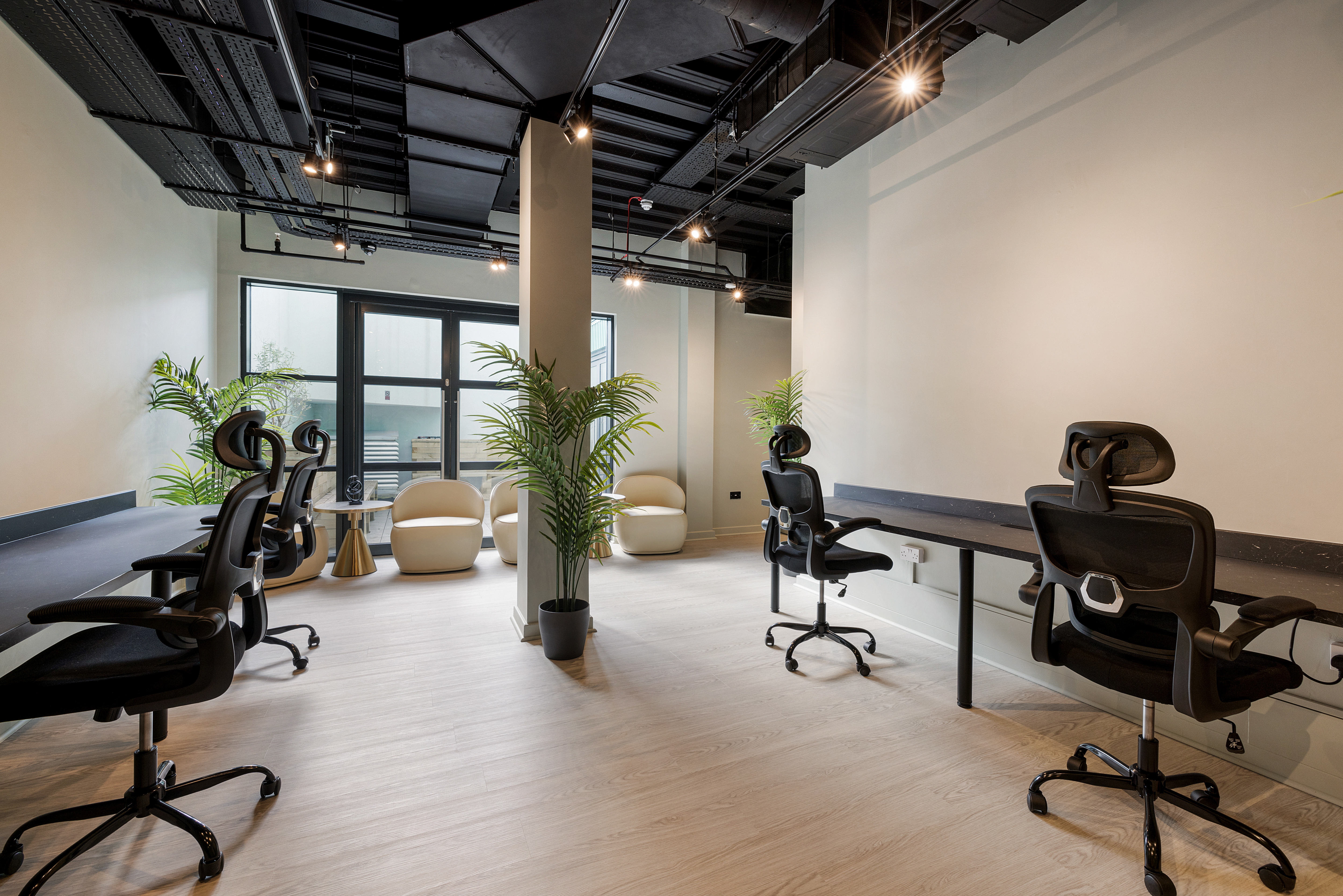 Co-working space in a London co-living building
